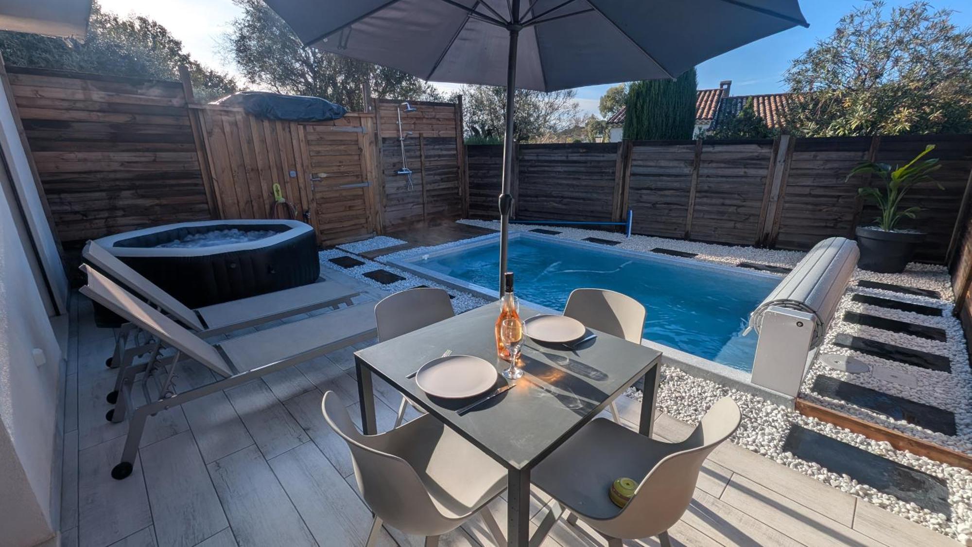 Appartement Luxe Avec Piscine Chauffee & Jacuzzi Prive - Cote D'Azur Roquefort-les-Pins Εξωτερικό φωτογραφία